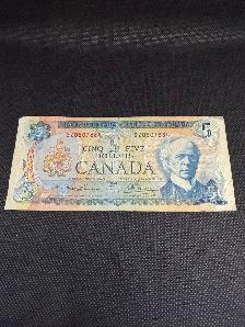 1972 Canada 5$ Bank Note - #113