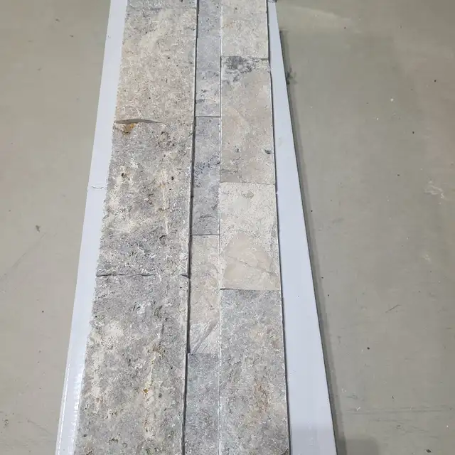 Natural Travertine Split Face Wall PanelsSilver Ash Split Face