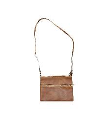 Brown Faux Leather Crossbody Bag