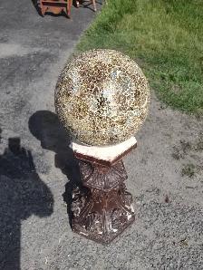 Gazing ball on stand
