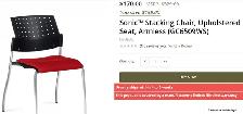 Global Sonic 6574 Stacking Armchair on Wheels Base with Cushion - Photo 4