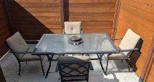 5 PC Patio table with propane fire pit