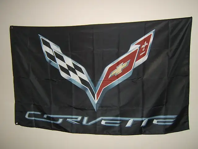 New Outdoor/indoor Corvette Flag / sign 3ft X 5ft
