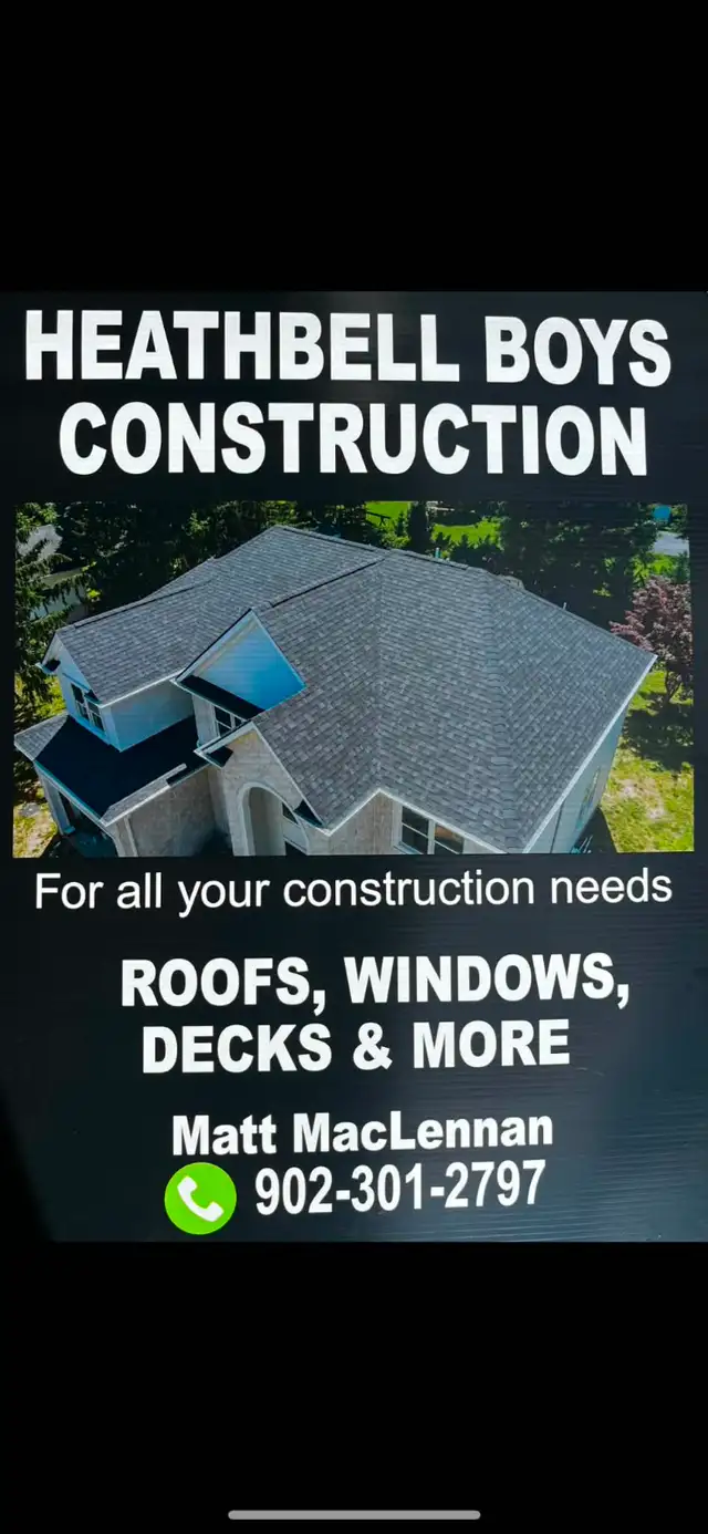 Heathbell Boys Construction – Roofs • Decks • Windows •& More