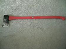 AXE WITH FIBREGLASS HANDLELIKE NEW