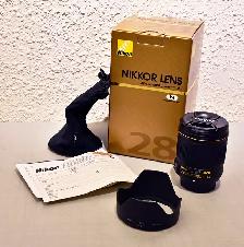 Nikon 28mm f/1.8 Prime Lens with Hood (New in Box)