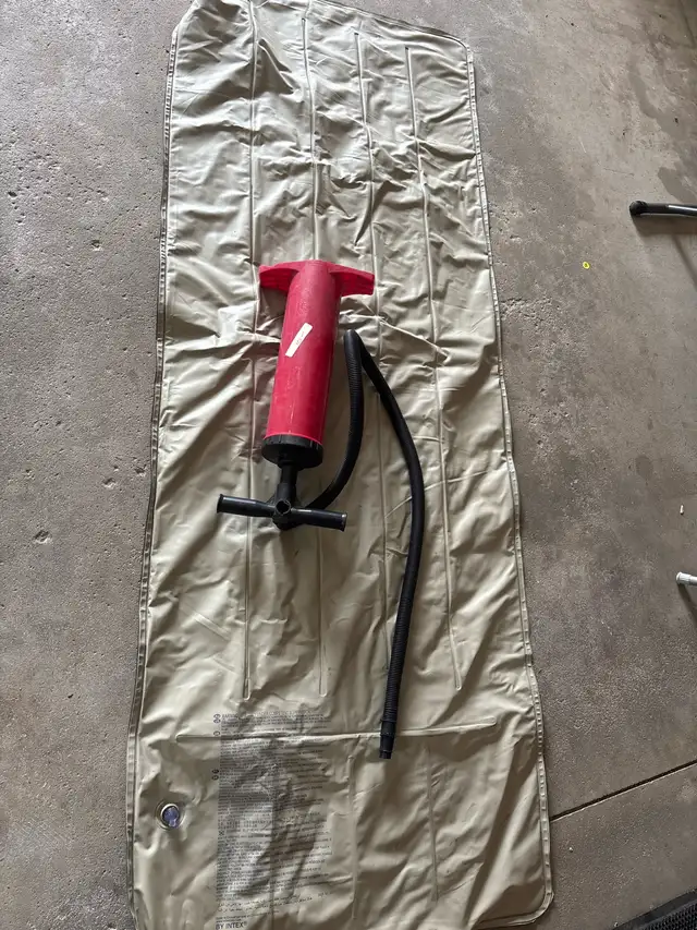 camping single mattress and pump