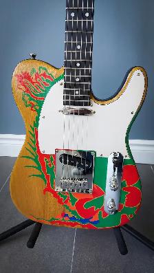 Custom made Jimmy Page Dragon Telecaster Guitar Style