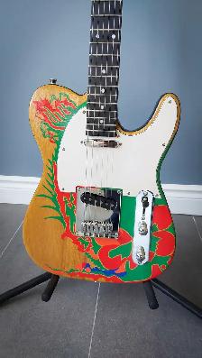 Custom made Jimmy Page Dragon Telecaster Guitar Style - Photo 3