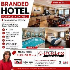 BRANDED HOTEL 3 HOURS EAST OF TORONTO.75   ROOMS