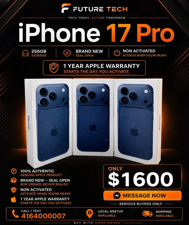 17 Pro 256 || Brand New without Seal Non Activated ||