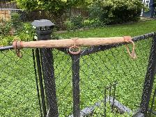 Antique Wooden Ox Yoke with Rustic Metal Hardware !