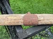 Antique Wooden Ox Yoke with Rustic Metal Hardware ! - Photo 7