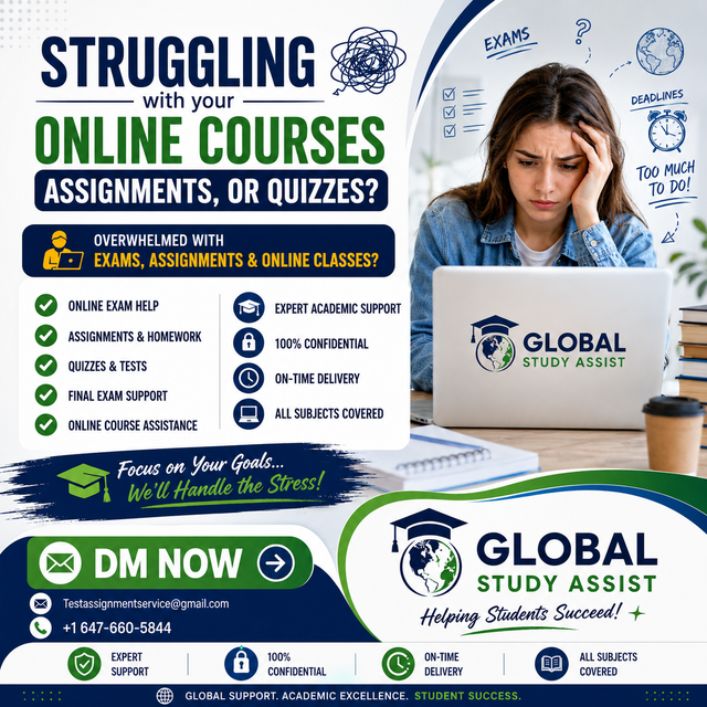 Assignment Help Quiz Help All Subjects 100% Pass All Diploma A