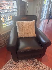 Brown leather chair