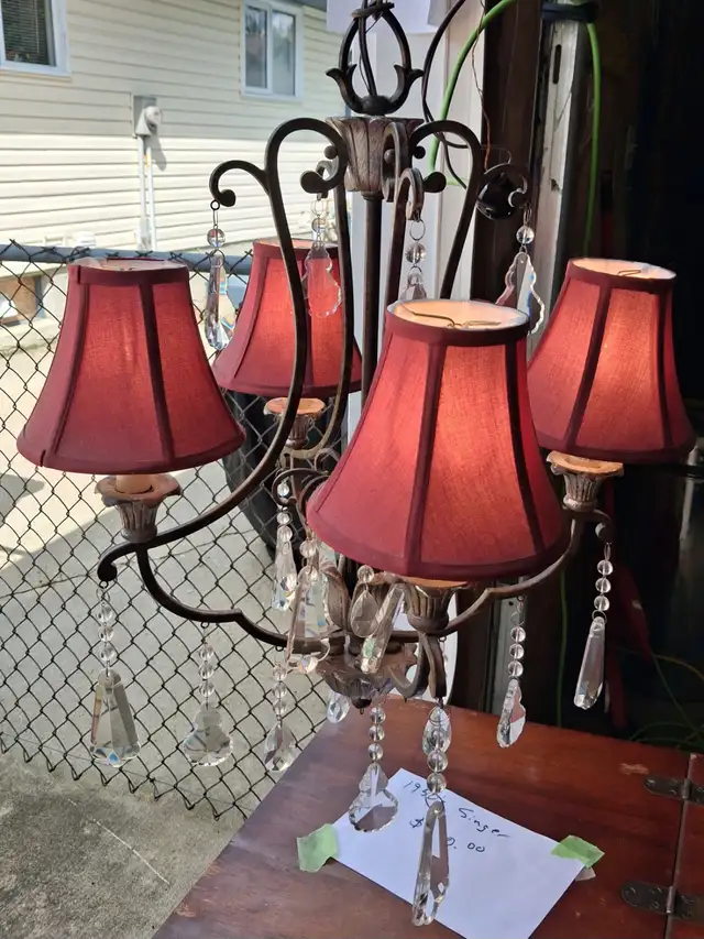 Chandelier with shades