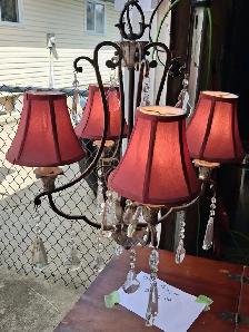 Chandelier with shades