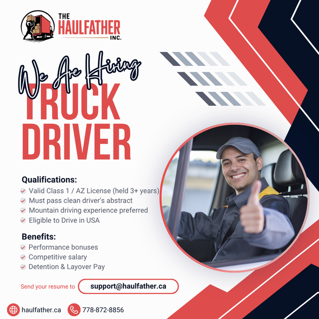 Class 1 / AZ Cross-Border Truck Driver — Canada-USA Long Haul