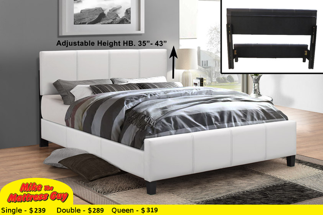 BEAUTIFUL FAUX LEATHER PLATFORM BEDS