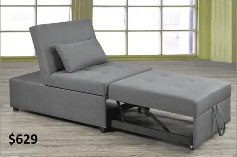 NEW CANADIAN MADE TRANSFORMABLE OTTOMAN/CHAIR/BED !