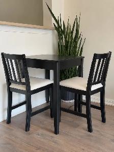 Black Dining Table & 2 Chairs – $100