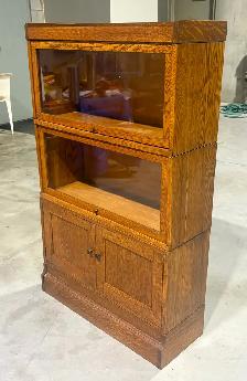 Antique Quartersawn Oak  Barrister Bookcase (w Cabinet Base) - Photo 2