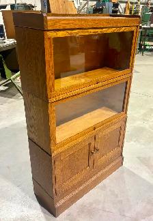 Antique Quartersawn Oak  Barrister Bookcase (w Cabinet Base) - Photo 4