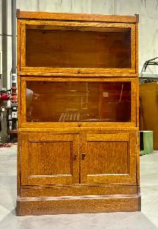 Antique Quartersawn Oak  Barrister Bookcase (w Cabinet Base) - Photo 8