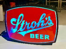 Vintage "Stroh’s Beer" Lighted Advertising Sign (c. 1960s)