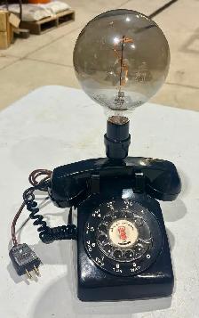 Upcycled Vintage Rotary Telephone Lamp (w Edison-Style LED Bulb) - Photo 5