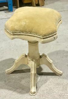 Vintage Painted Piano/Organ Stool (w Upholstered Seat. c. 1940s) - Photo 2