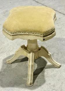 Vintage Painted Piano/Organ Stool (w Upholstered Seat. c. 1940s) - Photo 4