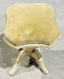 Vintage Painted Piano/Organ Stool (w Upholstered Seat. c. 1940s) - Photo 6
