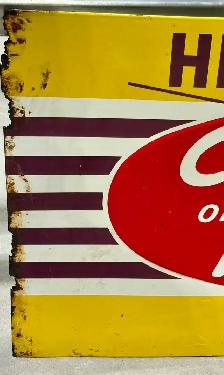 Vintage AUTHENTIC Large Metal Advertising Sign (c. 1950s) - Photo 3
