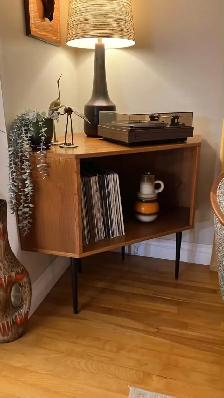 Mid century. TEAK TECK. Crédence d'angle, buffet, bahut disque v - Photo 4