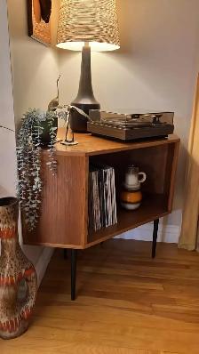 Mid century. TEAK TECK. Crédence d'angle, buffet, bahut disque v - Photo 5