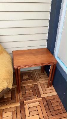 Mid century. TEAK TECK. Tables gigognes pour fauteuil, canapé, t - Photo 6