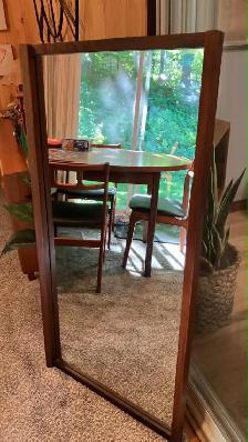 Mid century. TEAK TECK. LARGE mirror Grand miroir pour buffet, c - Photo 5