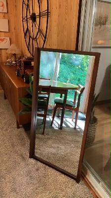 Mid century. TEAK TECK. LARGE mirror Grand miroir pour buffet, c - Photo 6