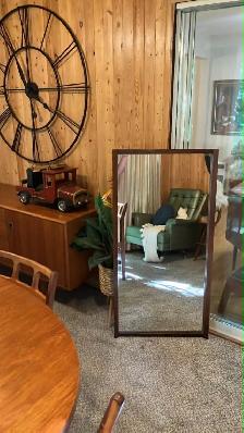 Mid century. TEAK TECK. LARGE mirror Grand miroir pour buffet, c - Photo 7