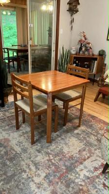 Mid century. TEAK TECK Buffet / Table de salle à manger / 2 chai - Photo 10