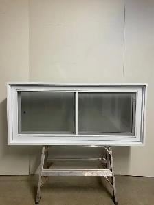 10905CP Fenêtre Coulissante PVC Blanc 2 sect 2 ouvr 58 x 26 1/2