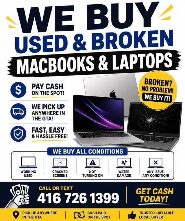 WANTED: USED/BROKEN MACBOOK FOR LARTS