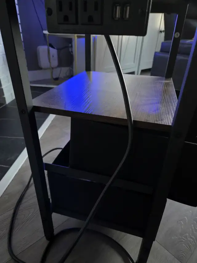 Two Matching Bedside Tables w/ USB and Plug-In Capabilities