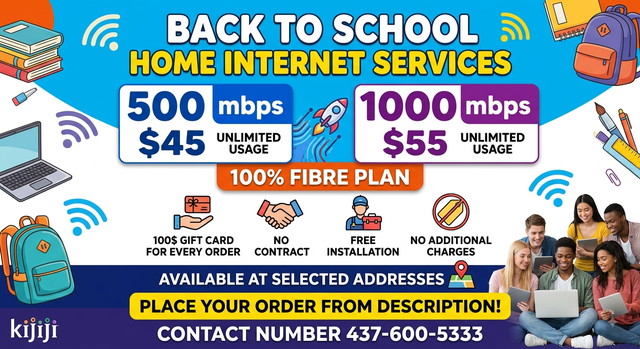 Back to School Home Internet | Unlimited Fibre | $45 & $55
