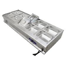 10-Pan Food Soup Warmer 110V Canteen Buffet Steam Heater 190916 - Photo 2