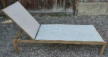 Hampton Bay Outdoor Stackable Steel Sling Patio Chaise Lounge. - Photo 2