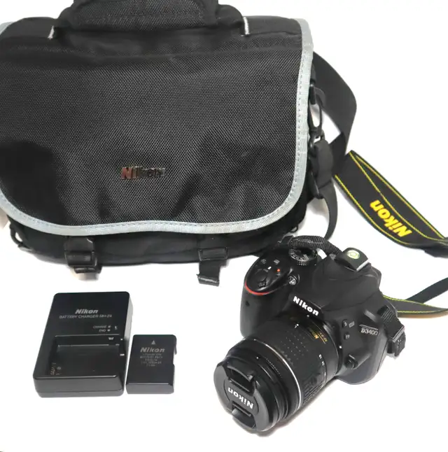 NIKON D3400 24.2MP DSLR CAMERA, 18-55 AF-P VR, UV, 1594 CUT