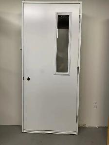 1331PA Porte d’acier 34″G Noire Verre clair 9 x 37 - Photo 2