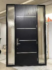 1359PA Porte d’acier 34″G Fini bois Fibre de verre Clenche 265$ - Photo 2
